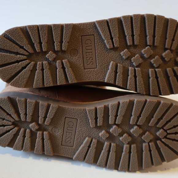 NWD GUESS FAUX SUEDE/FUR ZIP-UP BUCKLE BOOTIES 8.5 - Picture 6 of 8